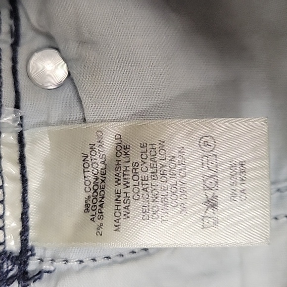 DKNY Bermuda Dark Wash Denim Shorts Cotton Blend Y2K Style Size 24 - Picture 10 of 12